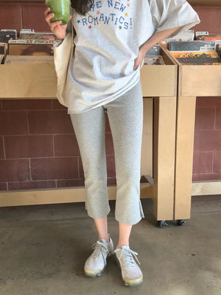 (2 colors) Slit 8/10 length leggings pants