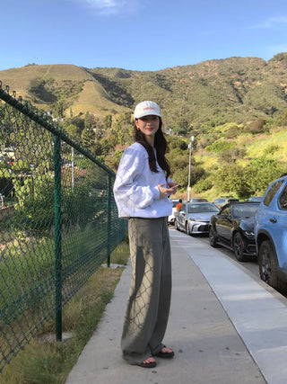 Wide cotton pants