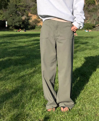 Wide cotton pants