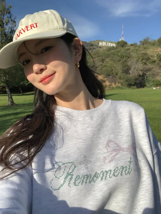 (3 colors) Pixel print sweatshirt
