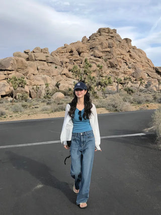 (2 colors) Wide Denim Pants