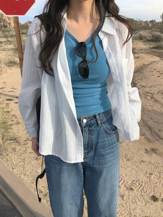 (3 colors) Striped shirt