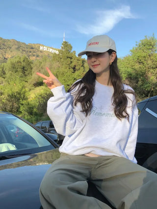 (3 colors) Pixel print sweatshirt