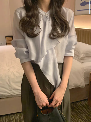 (3 colors) Ruffle Blouse