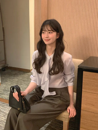 (3 colors) Ruffle Blouse