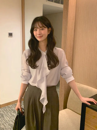 (3 colors) Ruffle Blouse