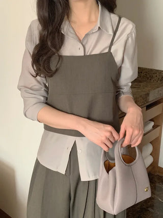 (2 colors) Strap bustier top
