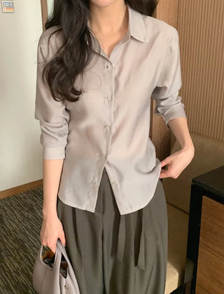 (3 colors) Basic Tencel Shirt