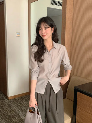 (3 colors) Basic Tencel Shirt