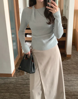 (4 colors) Twisted Layered Knit