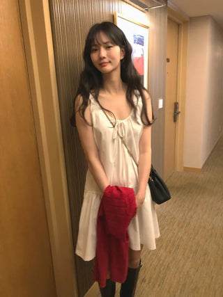 (2 colors) Ribbon Camisole Dress