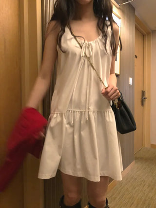 (2 colors) Ribbon Camisole Dress