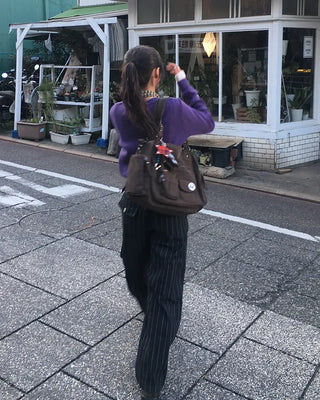 Multi-pocket Boston Big Leather Tote Bag