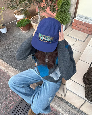 Mountain Stitch Light Straight Cap