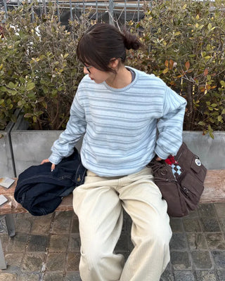 Double-border fleece pullover
