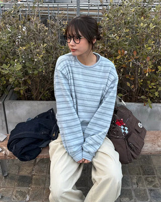 Double-border fleece pullover