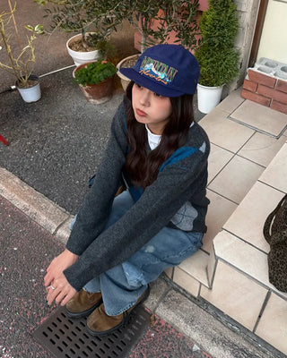 Mountain Stitch Light Straight Cap
