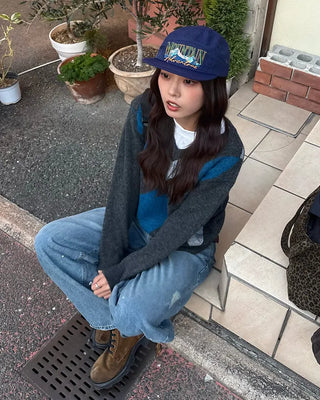 Mountain Stitch Light Straight Cap