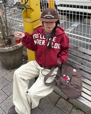 Cross-stitch flap pocket striped cotton pants