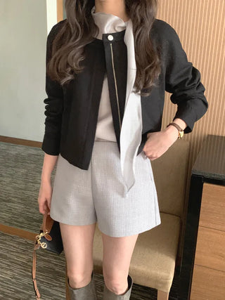 (2 colors) Tweed Blouson