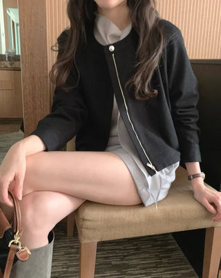 (2 colors) Tweed Blouson