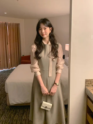(2 colors) Round Long Dress