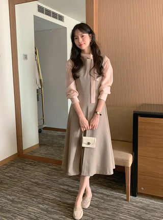 (2 colors) Round Long Dress