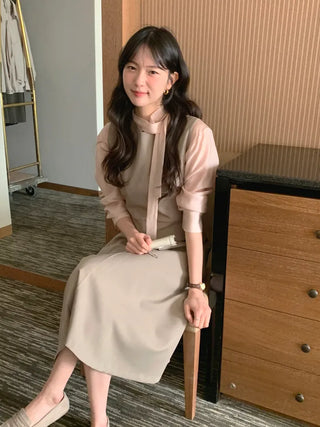 (2 colors) Round Long Dress