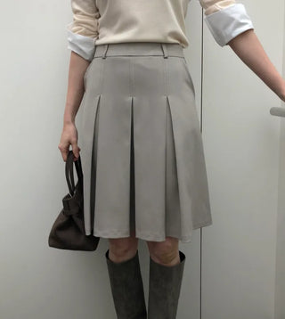 (2 colors) Pleated skirt