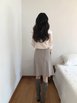 (2 colors) Pleated skirt