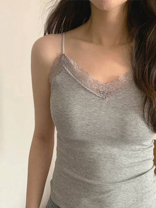 (3 colors) Lace String Camisole