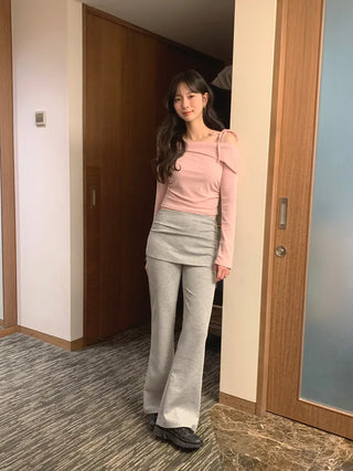 (3 colors) Bootcut Skirt