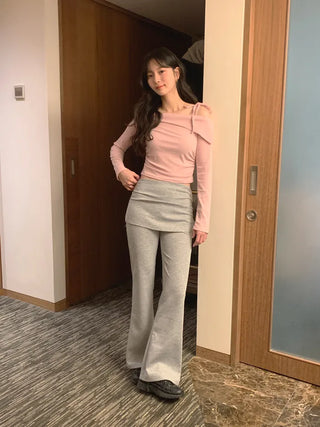 (3 colors) Bootcut Skirt
