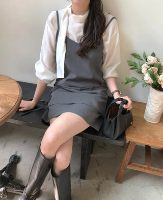 (2 colors) Belted Mini Dress