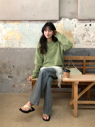 Low-rise denim pants