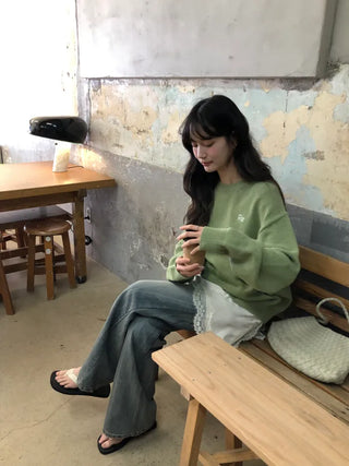 (2 colors) Loose-fit wool check shirt