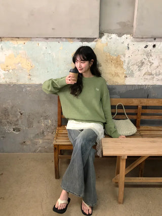 (2 colors) Loose-fit wool check shirt