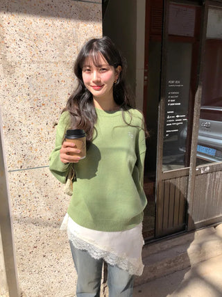 (2 colors) Loose-fit wool check shirt