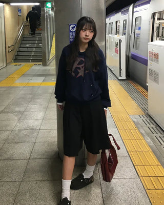 R Star Check Patch Hoodie