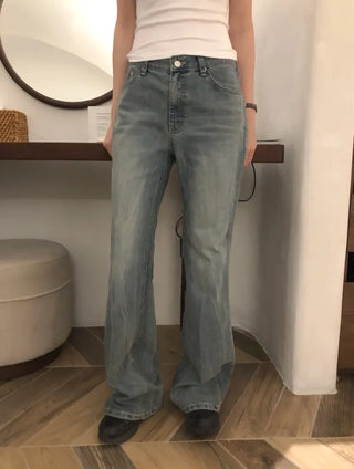 Low-rise denim pants