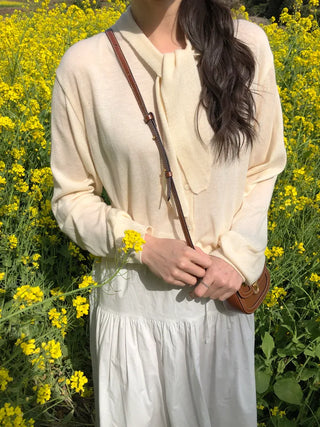 (3 colors) Scarf Cardigan
