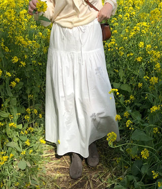 Elastic waist long skirt