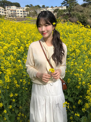 (3 colors) Scarf Cardigan