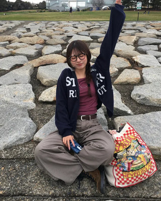 Star Patch Double Zip Hoodie