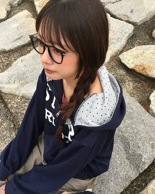 Star Patch Double Zip Hoodie