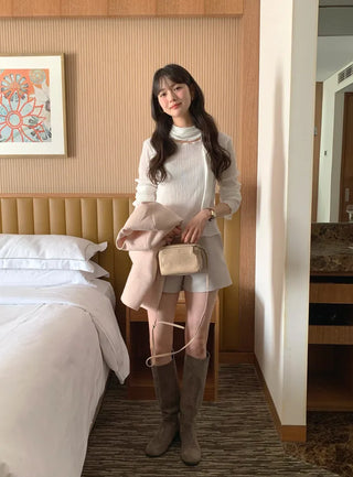 (set) Scarf Tie T-Shirt Set