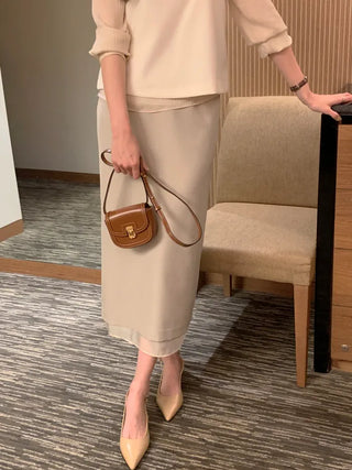 Belted tulle skirt