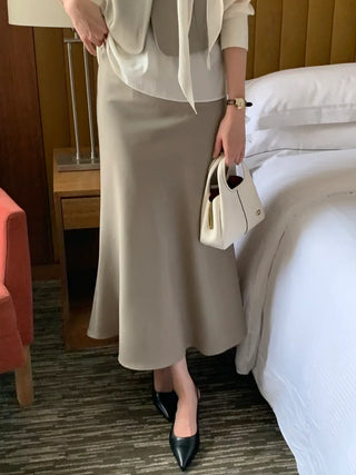 Flared long skirt