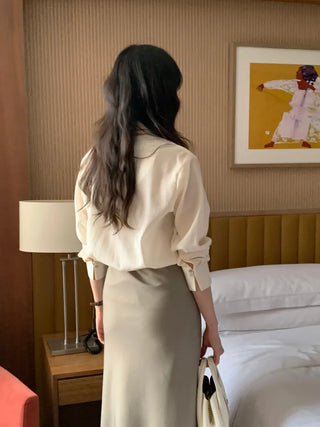 Scarf tie blouse