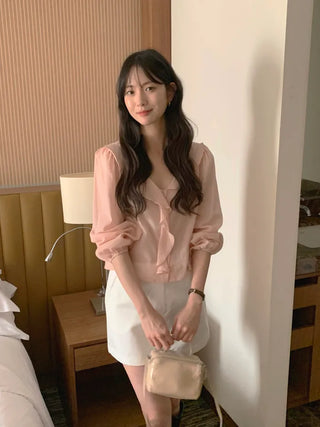 Frill blouse